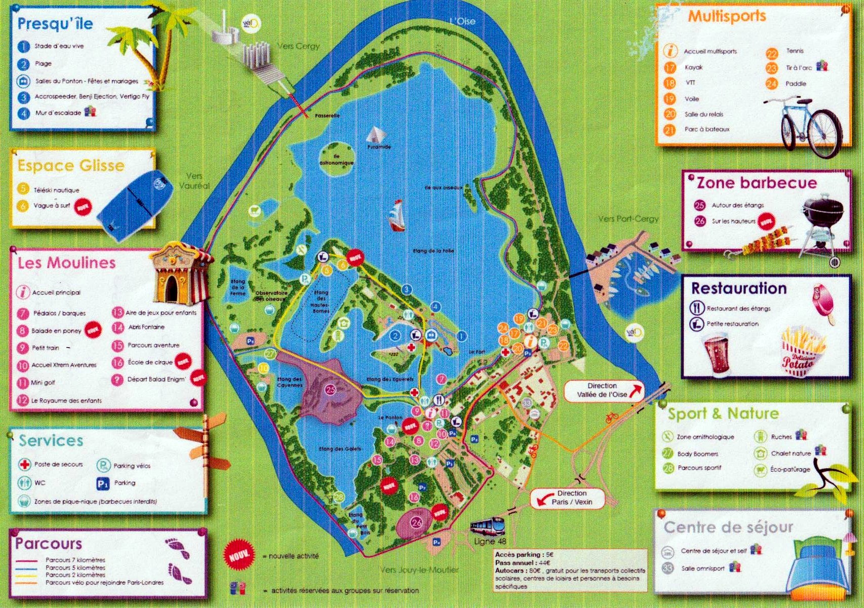 Plan île loisirs Cergy